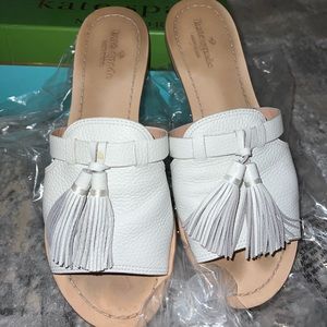 Kate Spade white sandals
